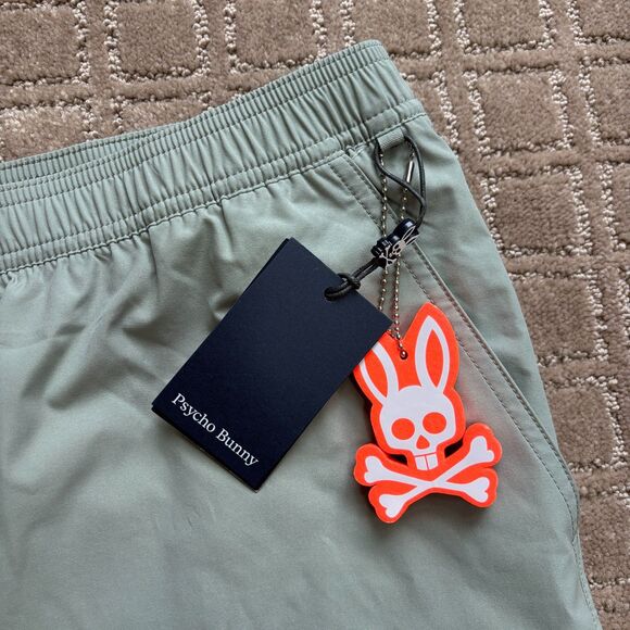 Psycho Bunny Parker Hydrochromic Swim Trunks Mens XXL Lined Seagrass Pull On NWT - Picture 2 of 9